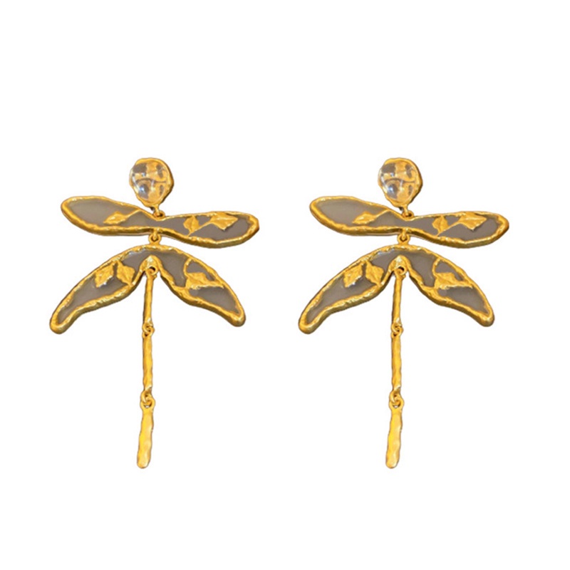 Anting Vintage Metal Geometris Capung Butterfly Earrings Panjang Rumbai Stud Earrings Untuk Perhiasan Wanita Berkualitas Tinggi