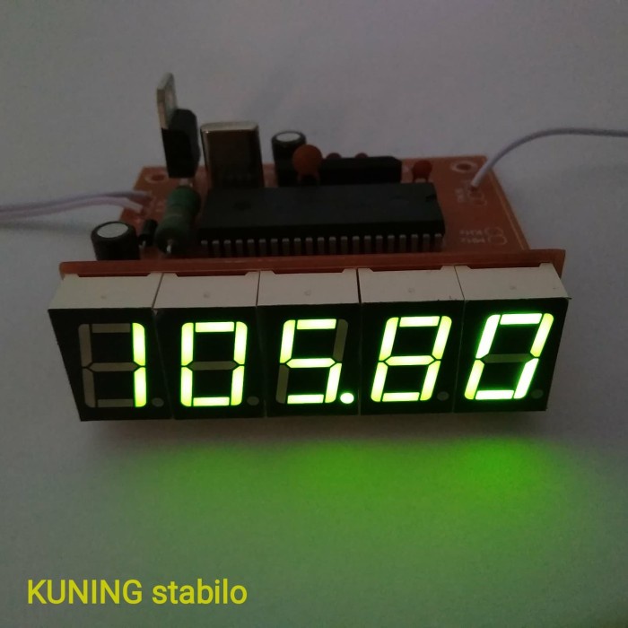 Terlaris Counter Fm Display - Frequency Fm Digital - 5 Digit Kuning