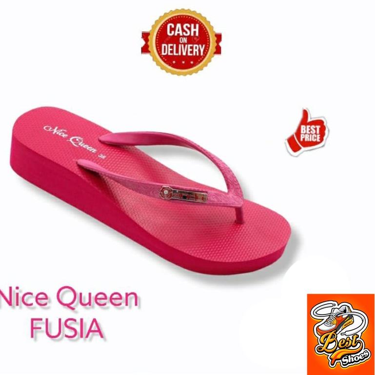 Siap Kirim ANDO NICE QUEEN - SANDAL JEPIT ANDO  WEDGES WANITA DEWASA  _ SANDAL ANDO_ANDO ORINAL