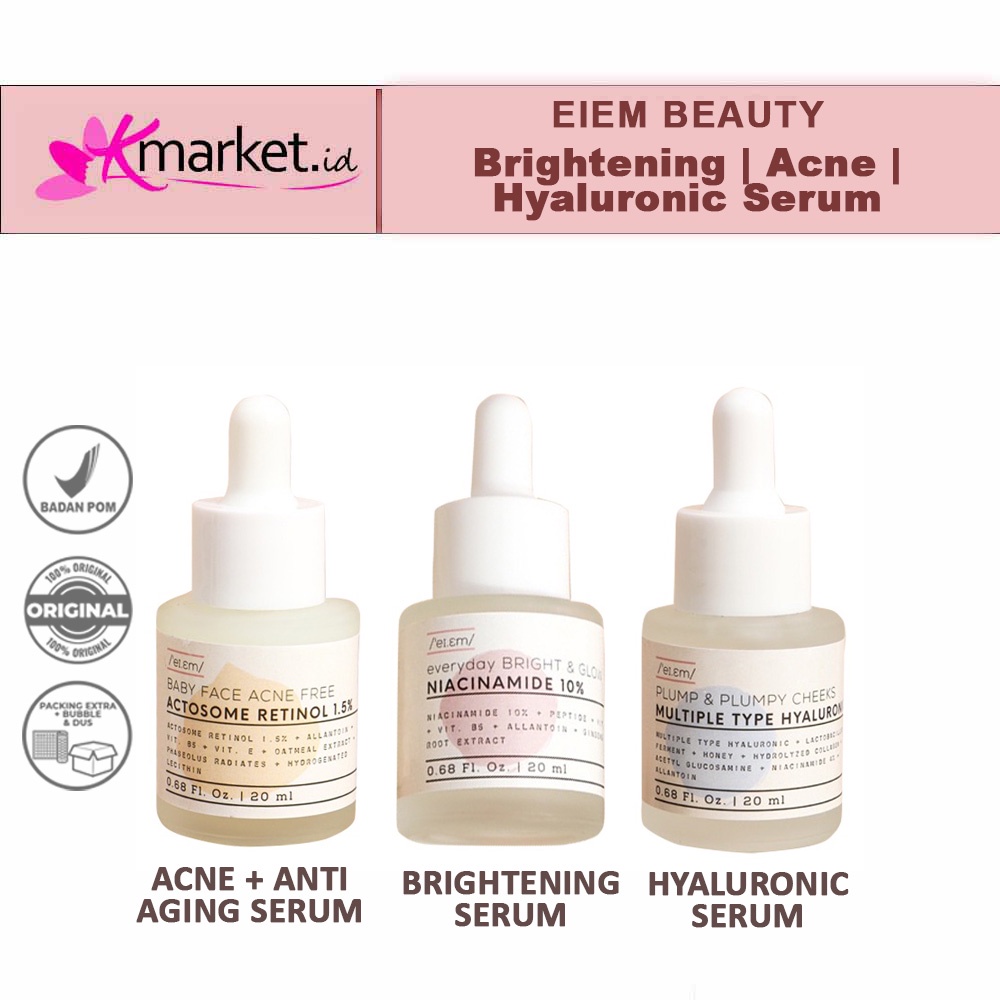 EIEM BEAUTY BRIGHTENING | ACNE+ANTI AGING | HYDRATING SERUM 20ML