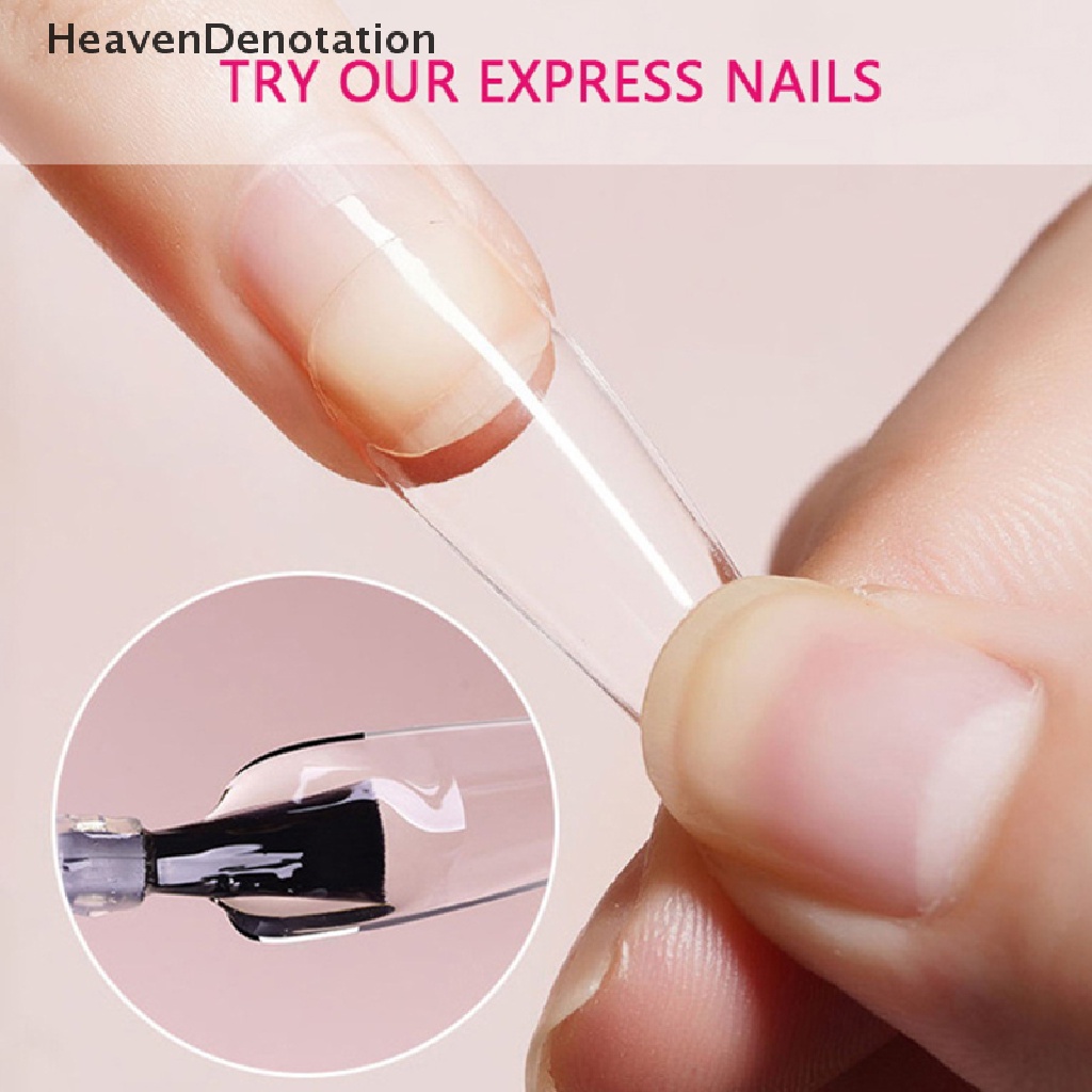 [HeavenDenotation] 120/240pcs Clear Nail Tips Salon Rumah Ballerina Manicure Full Cover Kuku Palsu HDV
