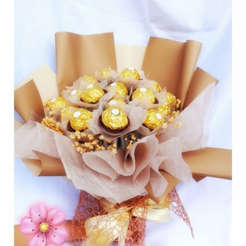 

Buket Bunga Ferrero Rocher Valentine Birthday Graduation Anniversary Gift Hadiah Flower Rose Bouquet