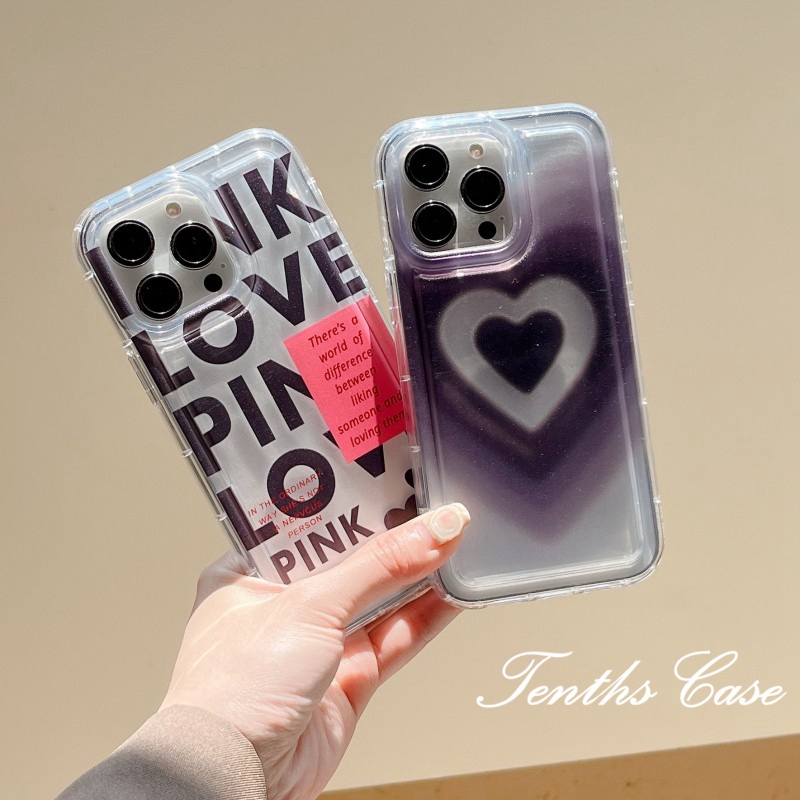 IPHONE Kompatibel Untuk Iphone14 13 12 11 Pro Max X XR Xs Max8 7 6 6s Plus SE 2020 Casing Ponsel INS Black Phantom Love Pattern Soft Cover