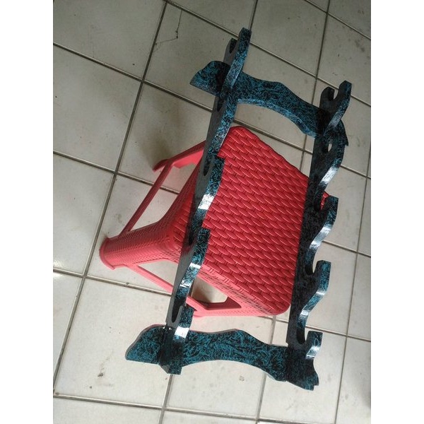PA Termurah Pengrajin Bilah Cibatu STANDING ATAU  RAK ATAU DUDUKAN 5 TAHAP KATANA GOLOK PISAU DLL