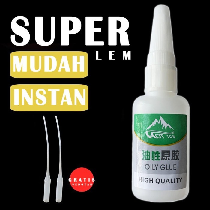 Lem SUPER GLUE Oily Glue Cairan Super Perekat Kuat Lem Korea Lem Setan Serbaguna Tahan Air Tahan Panas