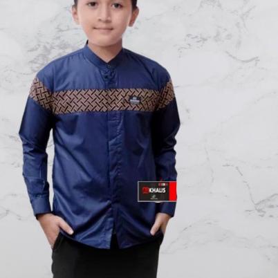 ✬ Baju Koko anak Lengan Panjang remaja SD SMP kombinasi batik ۩