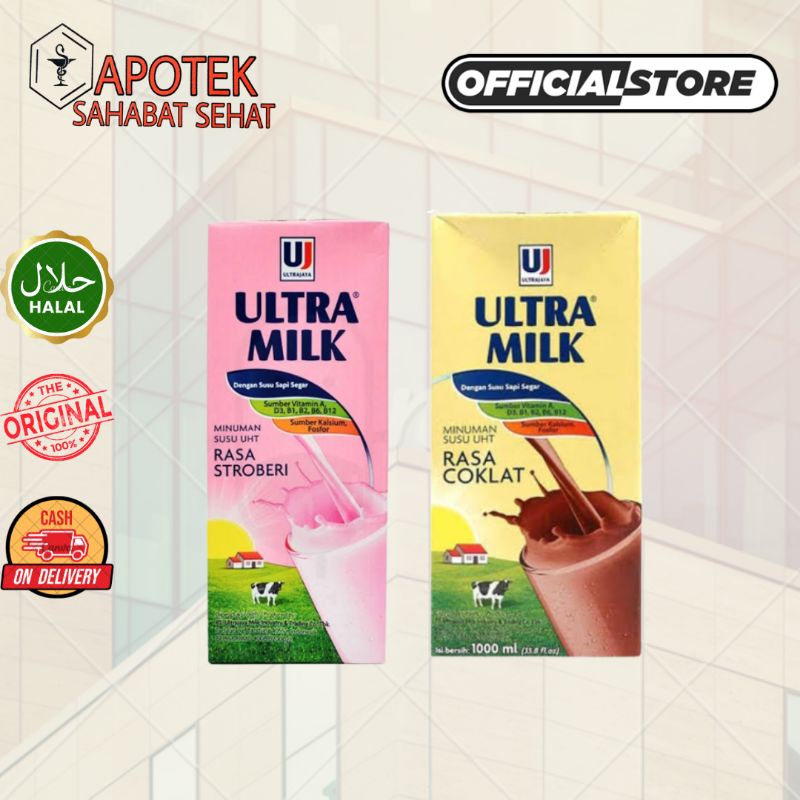 

ULTRAMILK STRAWBERRY DAN COKLAT 200ML | MINUMAN SUSU