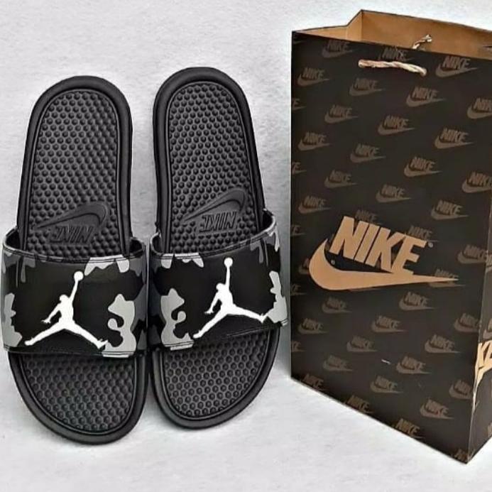 Terjamin Bagus [Free Gold] SANDAL Pria Niike Benassi Air Jordan Grade Original