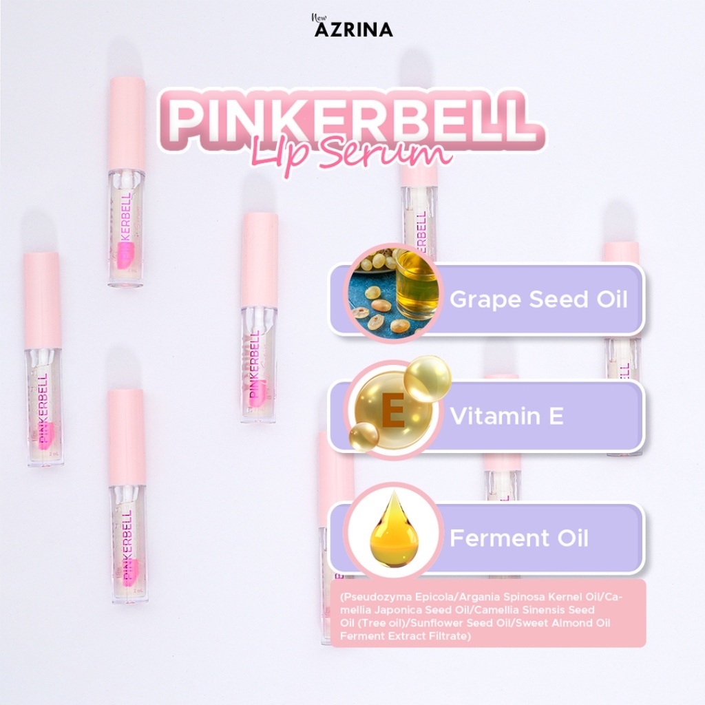 [ FREE GIFT ] Azrina Pinkerbell Lip Serum - Moisturizing Pelembab Bibir BPOM