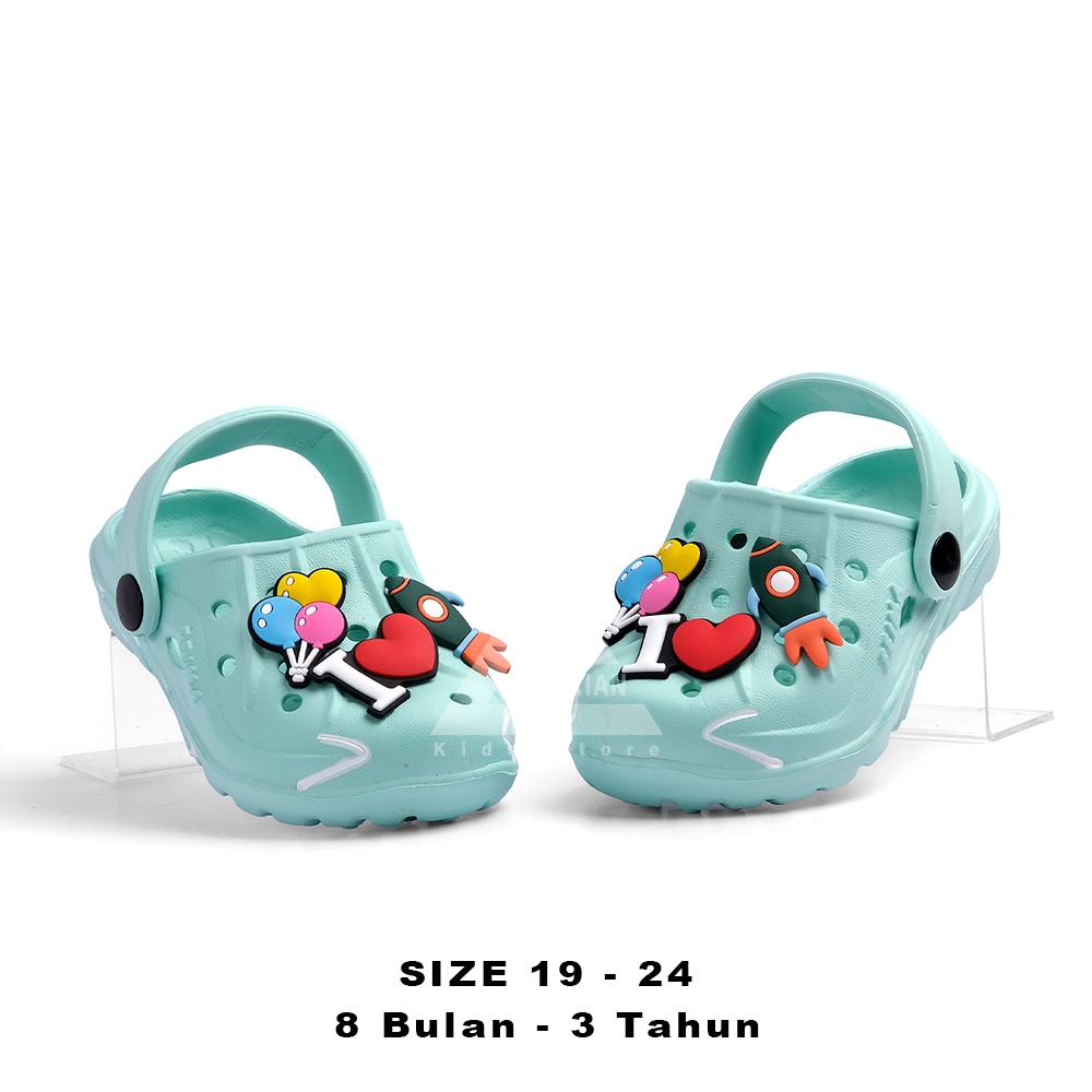 Sandal Anak Perempuan Nakata jibbits Lucu size 19-24 - Andrian