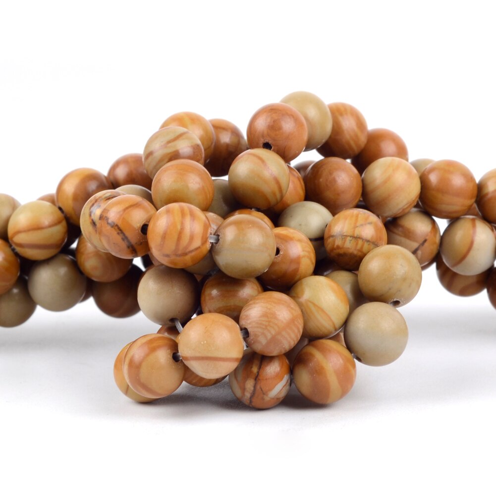 Natural Stone Beads Wood Jasper