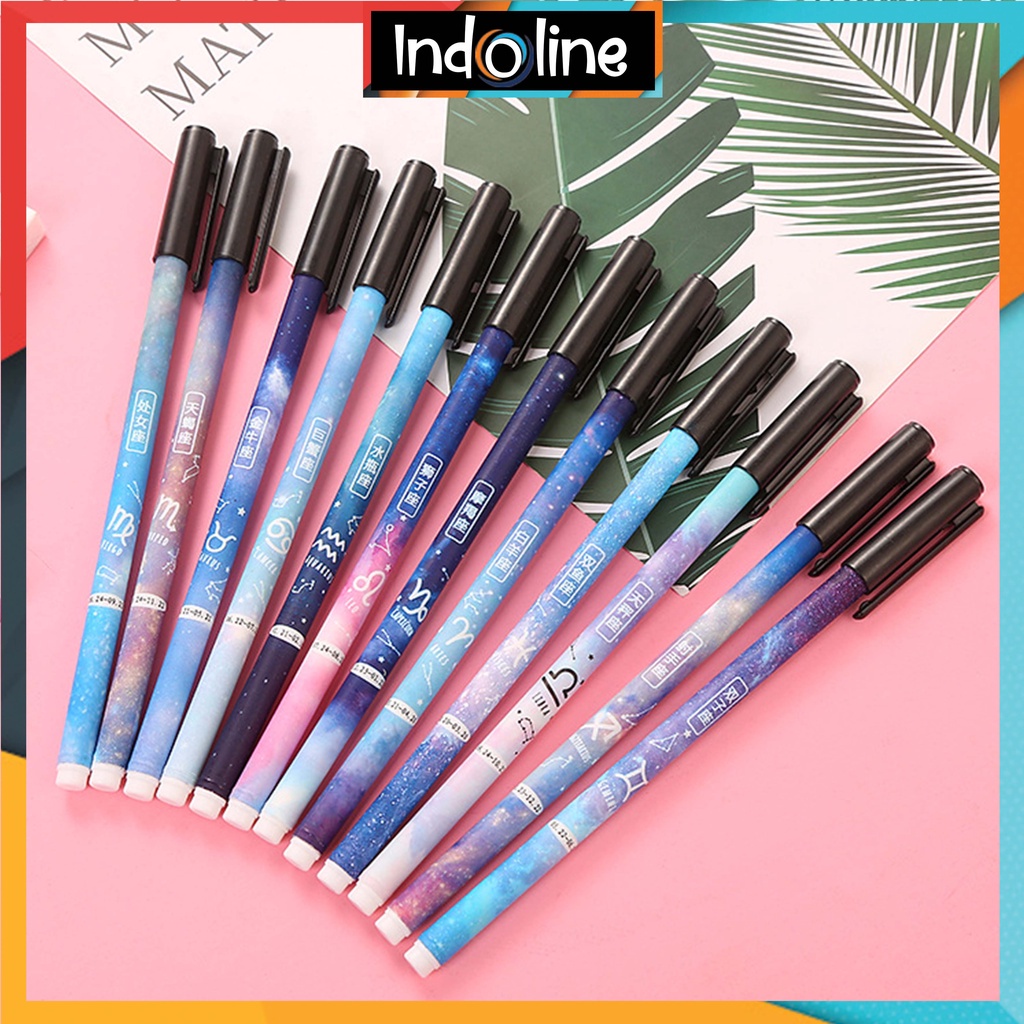 

✔️Pulpen Gel Motif Zodiak Pena Bintang Kantor Sekolah Heroscope Import COD