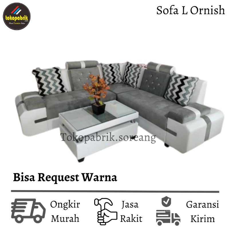 Sofa L Sudut Sofa Ruang Tamu Minimalis Modern Kekinian Murah Bandung Sumedang Subang Garut Jabodetab