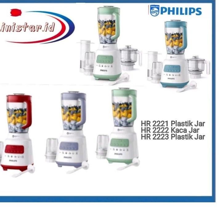 Terlaris PHILIPS  Blender HR-2221/Blender philips Kaca HR-2222 /Blender Plastik HR- 2223 Blender 2 liter blender Philips 100% ORI/Philips blender/Promo Blender Philips murah