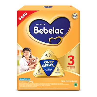 Bebelac 3 Susu Pertumbuhan Anak 1-3 Tahun Vanila 1 kg