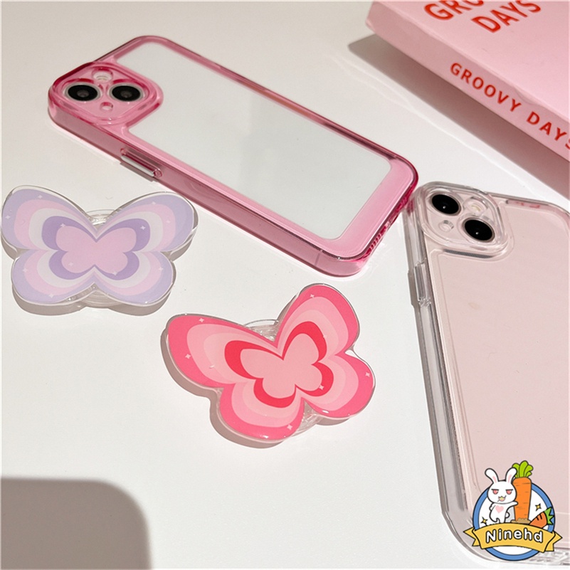 IPHONE Cod Ins Style Butterfly Phone Bracket Airbag Teleskopik Kecil Segar Lipat Desktop Bracket Handphone Stand Holder Untuk Iphone14 13 12 11 Pro Max X Xr Xs Max8 7 6 Plus SE 2020