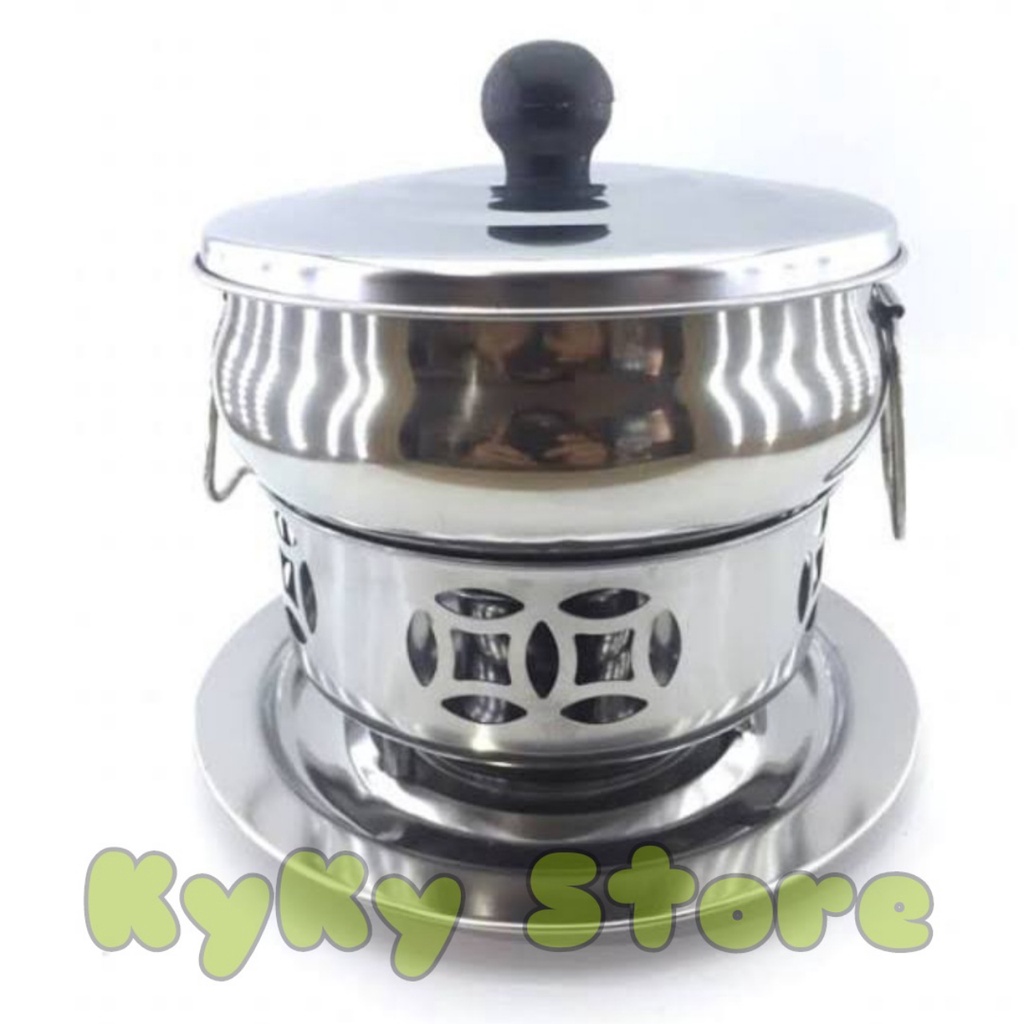 Alat Saji Kompor Panci Shabu Steamboat Soup Hot Pot Sup Plus Tungku Burner Pemanas