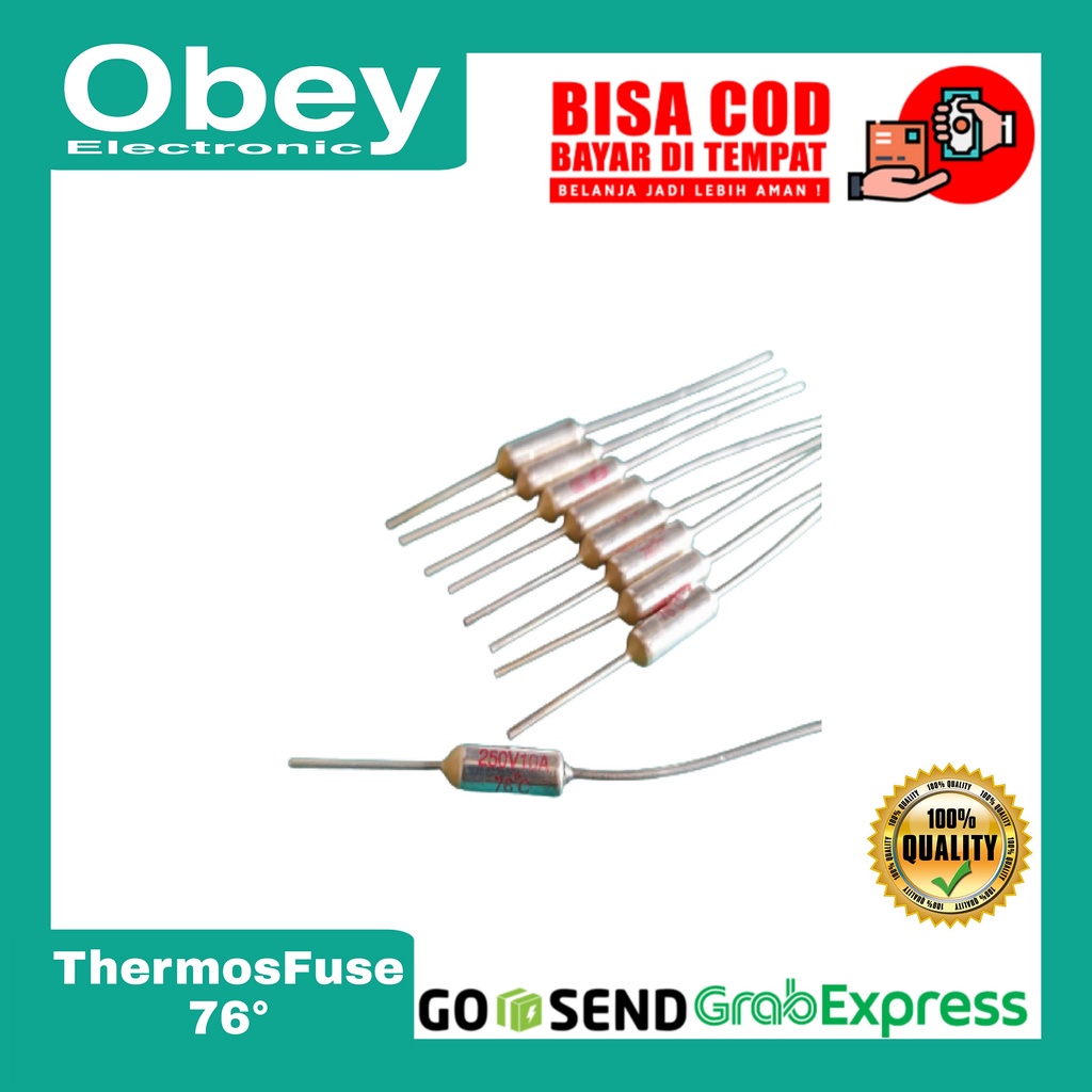 Thermofuse 76C / THERMAL FUSE 250V 10A / 5 Pcs