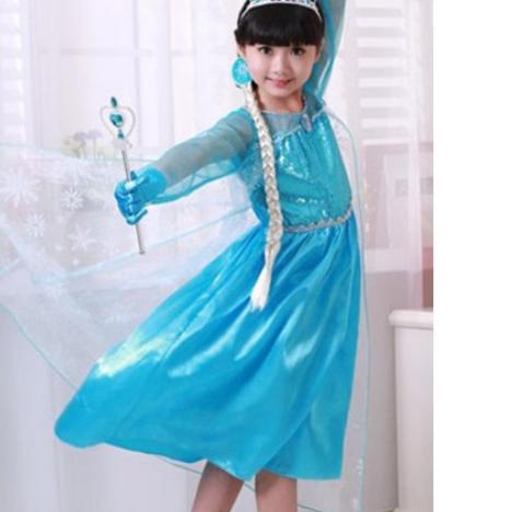 ☄ Baju Dress Frozen Elsa - Rok Anak - Gaun Pesta Anak - Baju Kostum Anak Frozen 2 - Dress Elsa Murah