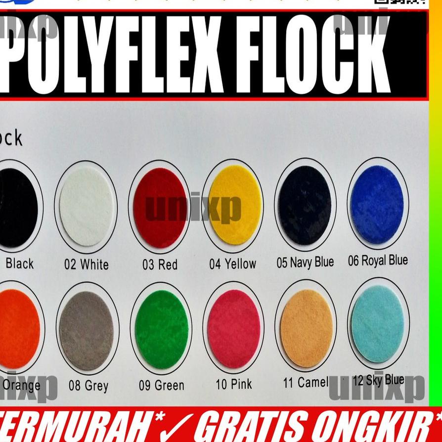 ♛ Polyflex Pvc Korea Poliflex Polyflock Bludru Sablon Polyflex Flock ✼