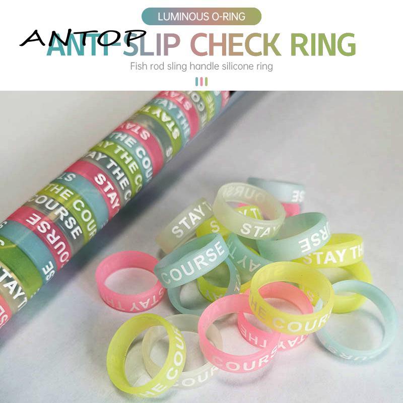 [Antop ] Noctilucent Cincin Silikon Elektronik Lengan Rokok Keren Bercahaya Cincin Anti-slip Cincin