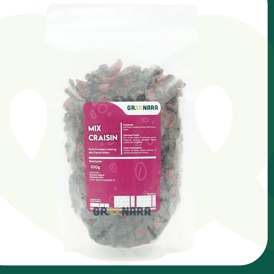 

◊ Greenara Craisin 500gr / Mix Dried Cranberry dan Raisin ◄