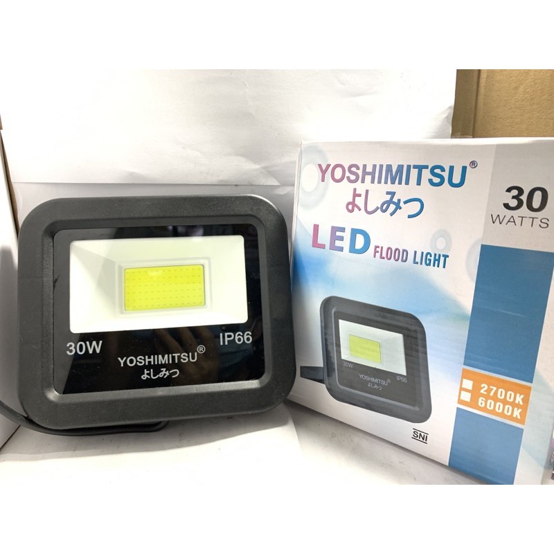 YOSHIMITSU 30W Lampu Tembak Putih Mata LED COB 30 W Kap Sorot Outdor Dan Indor Anti Air Waterproof IP66 LED Flood Light Ultra Bright 30 Watt SNI SAngat Terang Lumen Tinggi