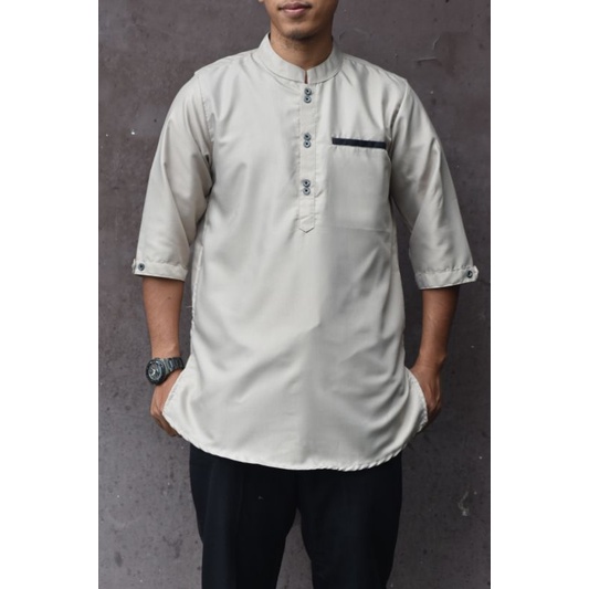 Baju Koko Kurta Dewasa tangan 3/4