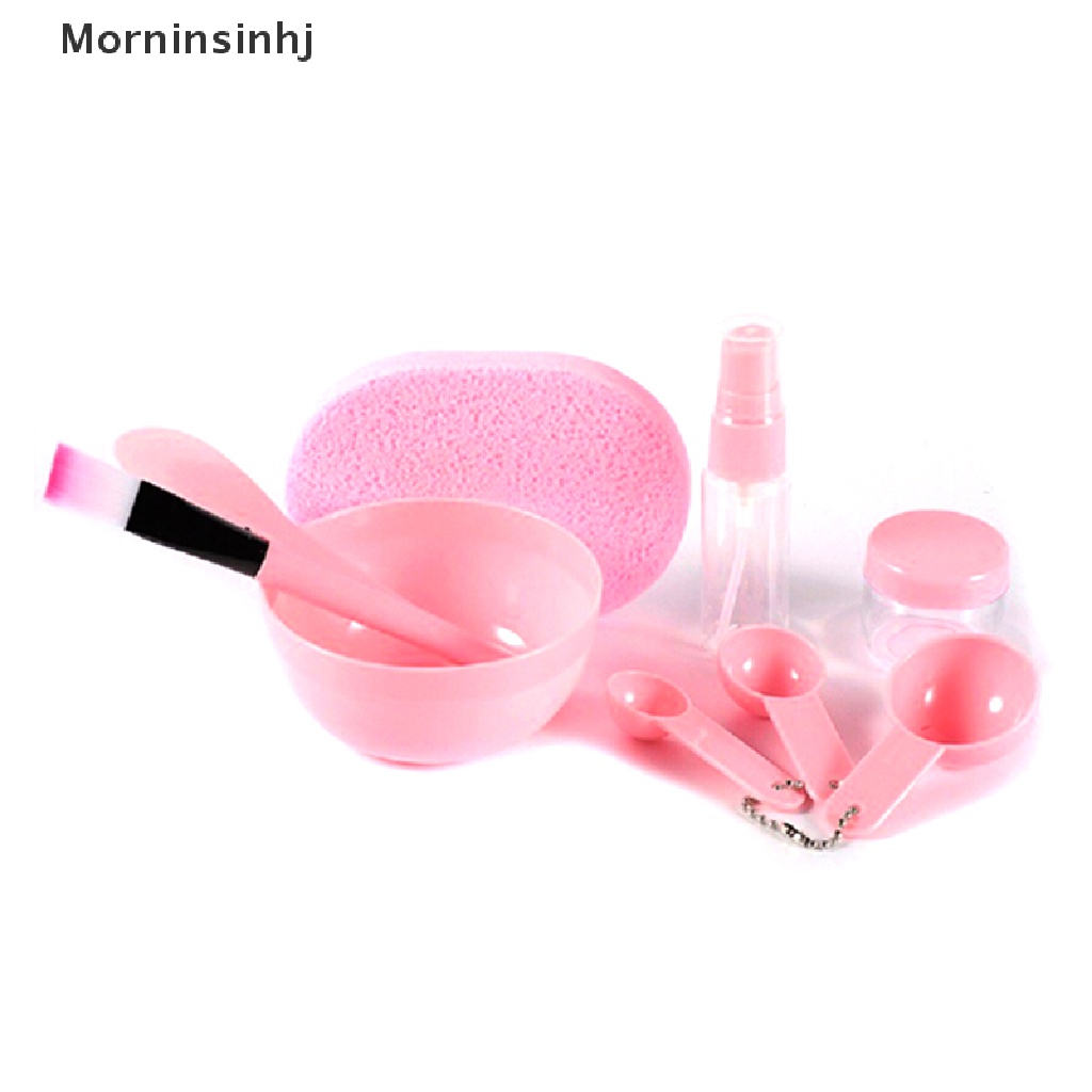 Mornin 9pcs /Set DIY Facial Tools Kit Mangkok Sikat Sendok Tongkat Botol Spons Homemade Makeup Alat Kecantikan id