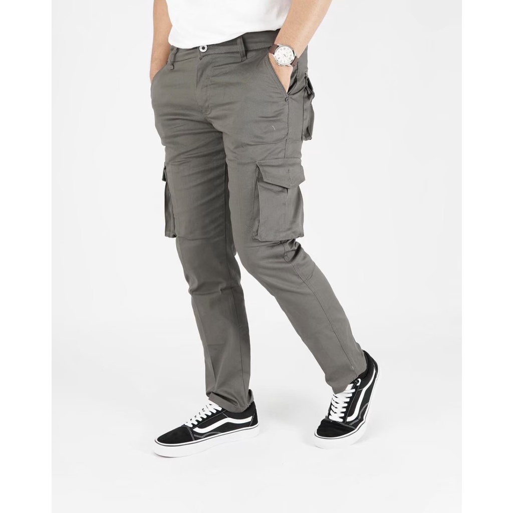 CELANA CARGO PRIA GREY SLIMFIT / SIZE BIG LENGKAP/ CELANA GUNUNG / CELANA PDL PRIA / CELANA HYPE BEST MODERN / CELANA GUNUNG MODERN DAN TERBARU / BISA BAYAR DI TEMPAT / LEOPED.ID