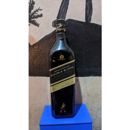 botol bekas minuman keras miras import premium double black jhonie Walker +box