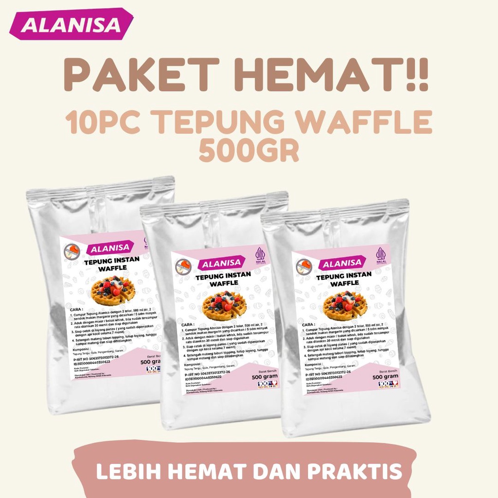 

PAKET HEMAT 10PC TEPUNG WAFFLE 500GR