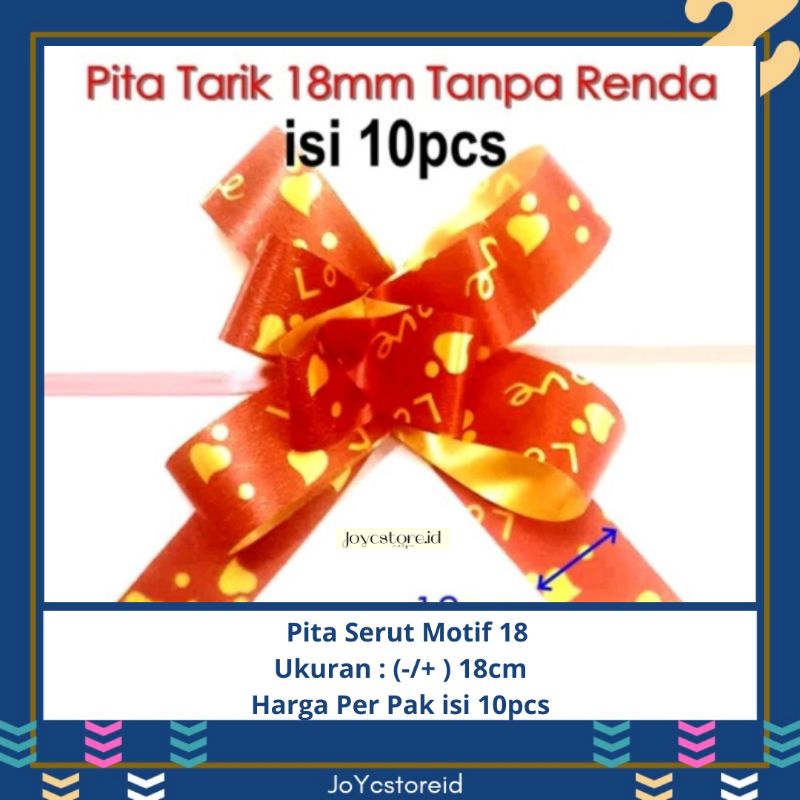 

Pita Tarik 18mm Motif | Pita Serut Kado | Pita Hias | Pita Kain | Pita Parcel | Pita Hampers | Parcel | Ornamen Lebaran | Dekorasi Lebaran