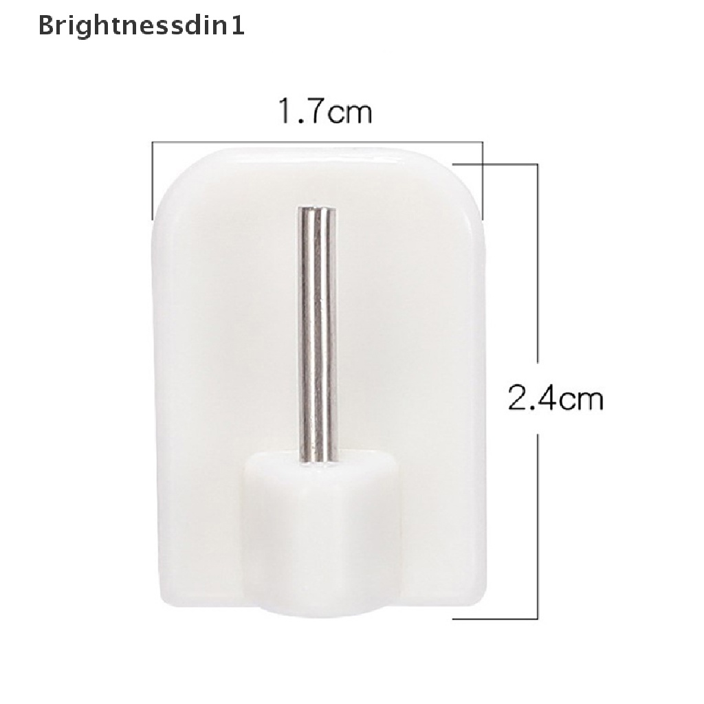 [Brightnessdin1] 10pcs Kait Tirai Perekat Diri Kait Dinding Kait Penyimpanan Kait Kamar Mandi Butik