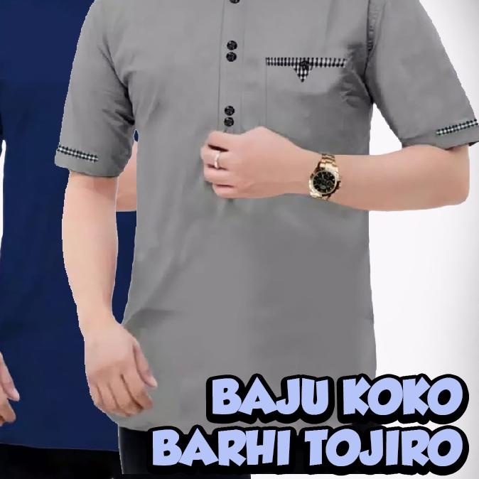 ✩ BAJU KOKO BARHI TOJIRO TOYOBO Premium Quality Kancing Saku Aktif ™