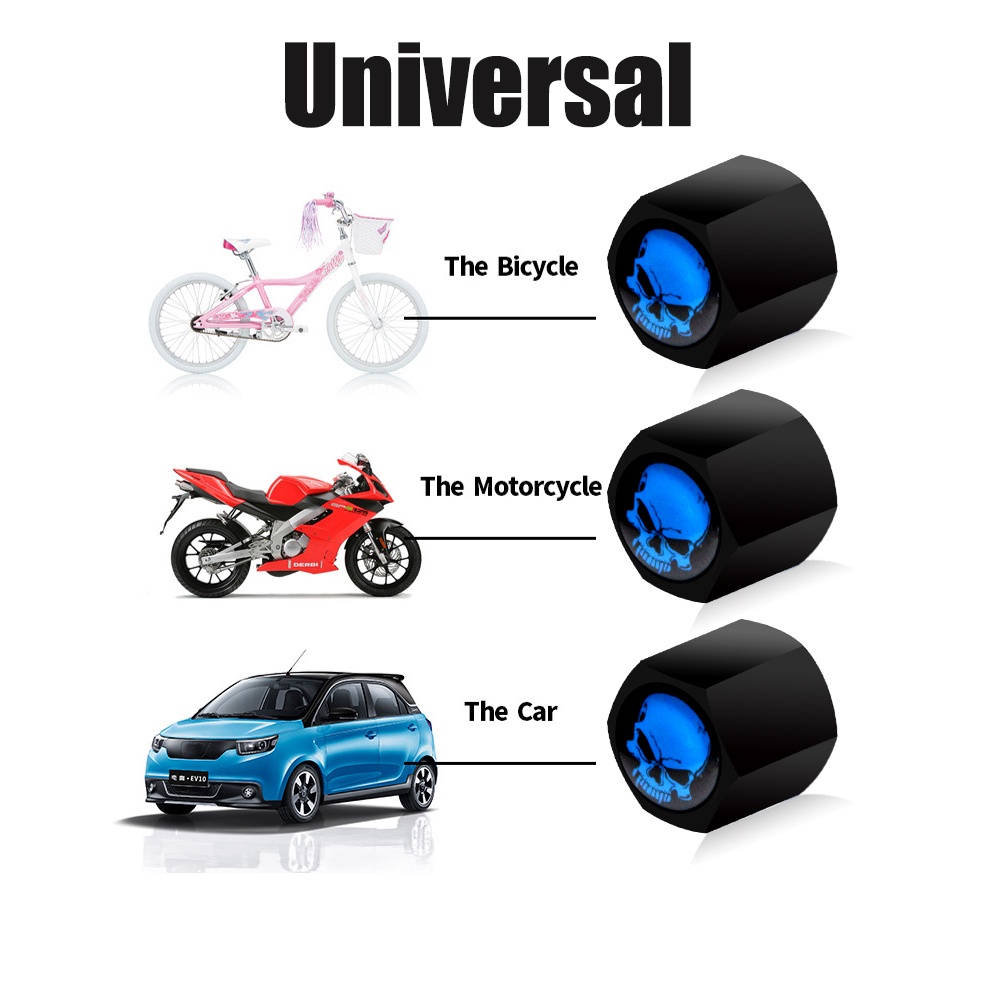 4-piece tire valve cap high-grade rubber sealing rod Penutup Debu Katup Mobil