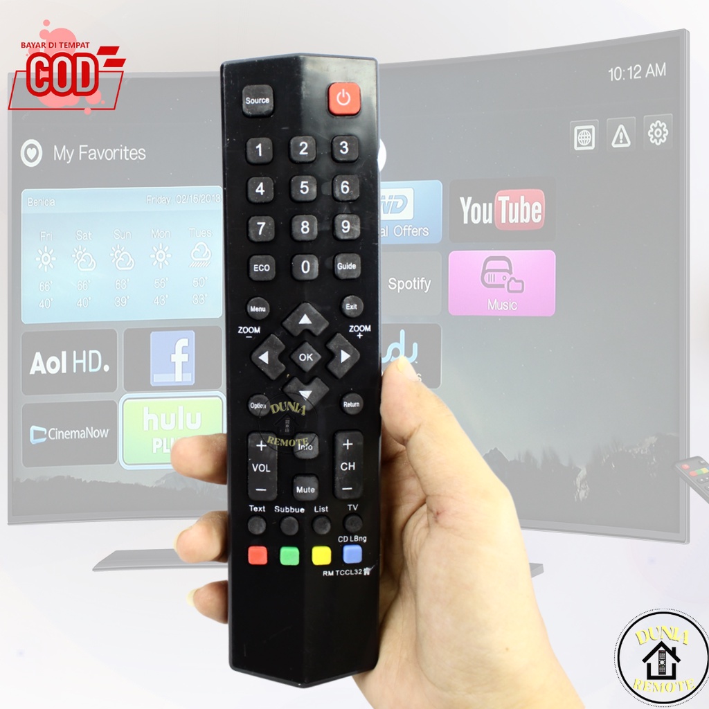 Remote TCL TV LED LCD 32B3 FHD Digital TV / DVB T2 40B3 32B3 Seri B3