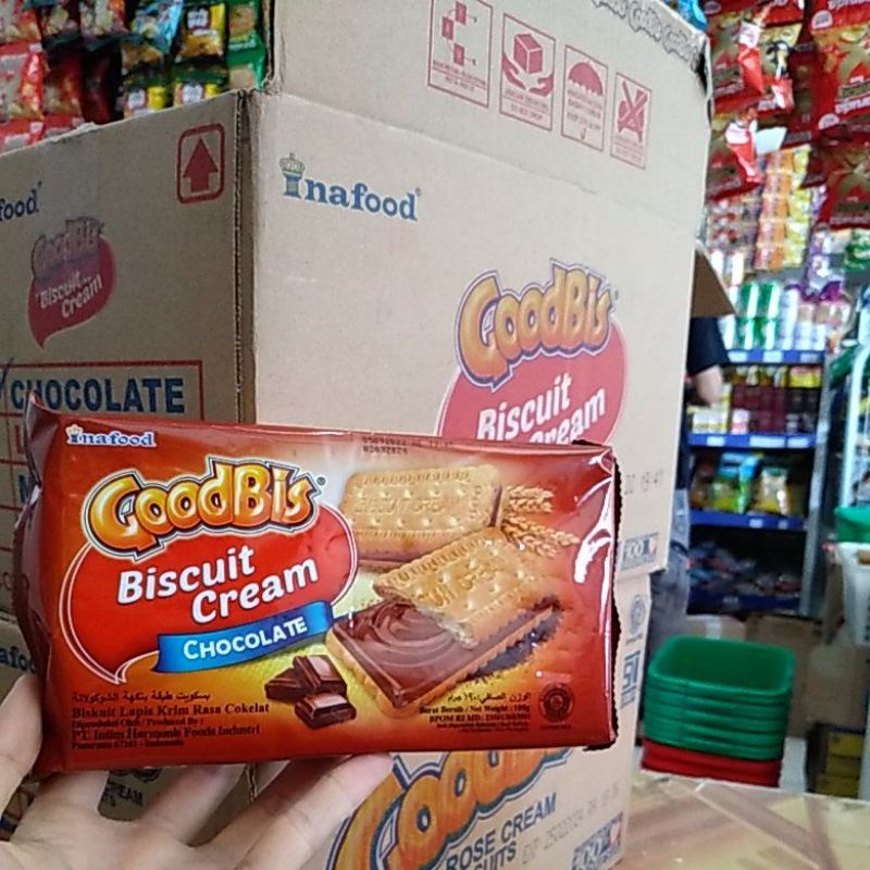 1 dus GoodBis Biscuit Cream isi 21 bks x 190gr