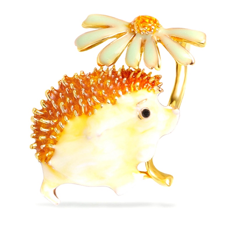 Lucu Bunga Landak Bros Wanita Hewan Peliharaan Pesta Kantor Kausal Bros Pin Hadiah