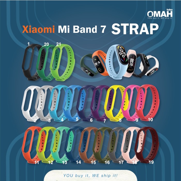 Strap Silicon Xiaomi Mi Band 7 Pengganti Warna Gelang Pengganti Silikon Premium