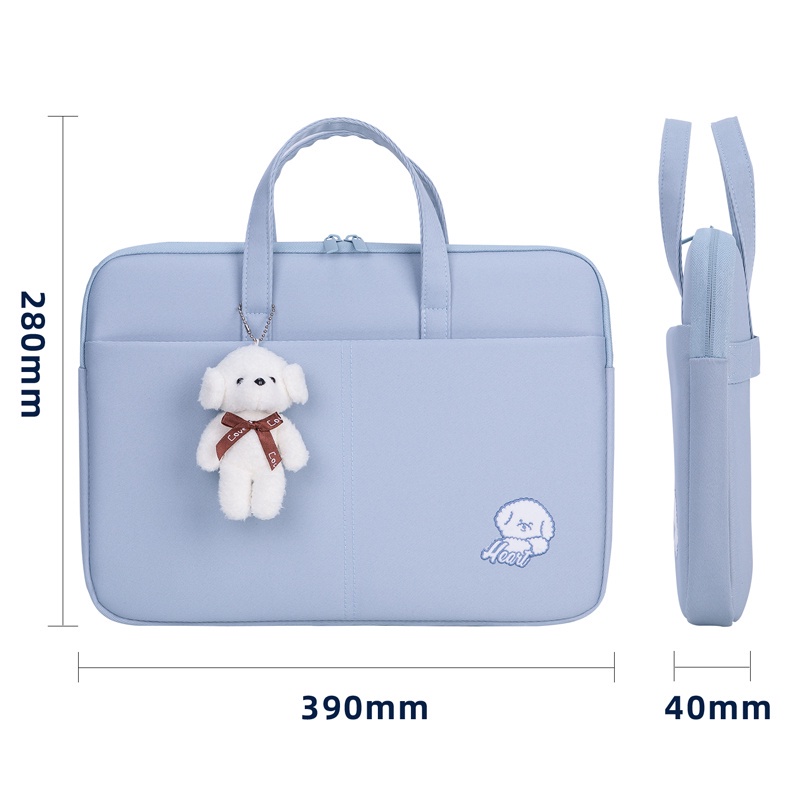 Tas Laptop 14 inch lapis dalam Busa Deli 63756 - Biru