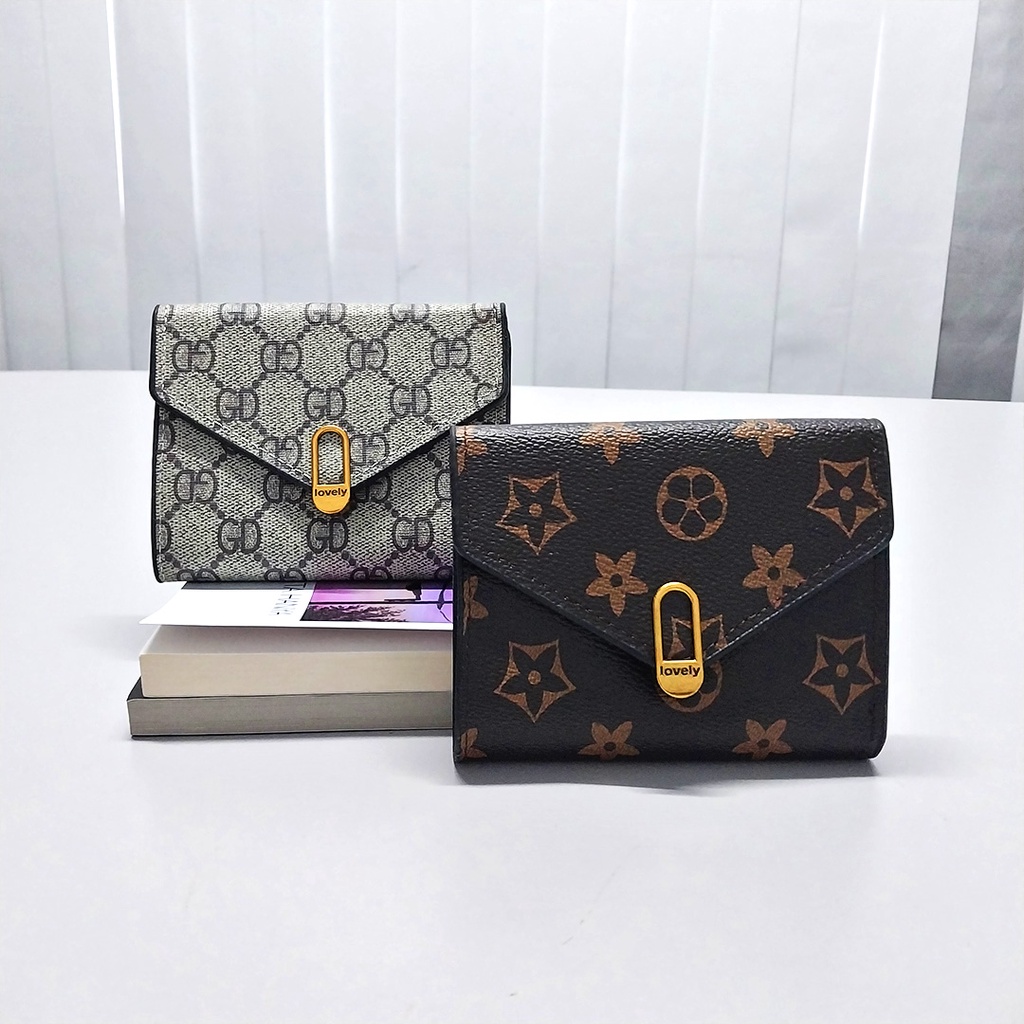 Satu7an D27 DOMPET LIPAT WANITA MOTIF FASHION KOREA STYLE WOMEN WALLET GROSIR MURAH COD IMPORT