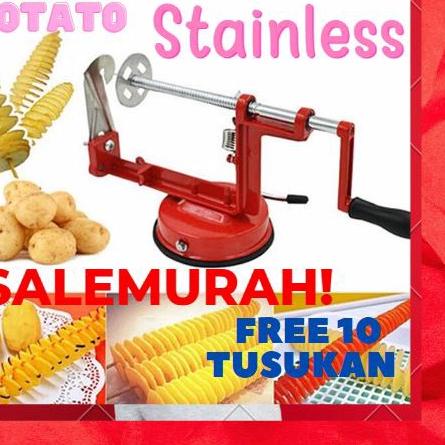 ۩ Spiral Potato Slicer Alat Pemotong Kentang Spiral Kentang Ulir ♟