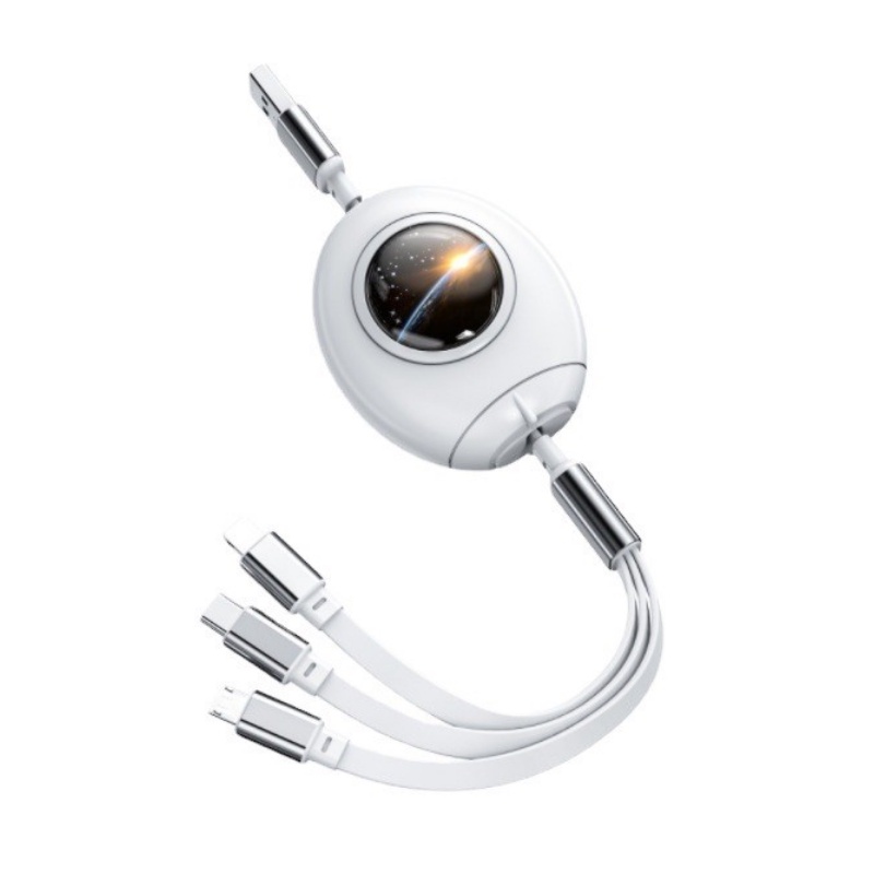 Kapsul Luar Angkasa Satu-Satu Jalur data Tiga Teleskopik multi-Kepala charging line 3a fast charging data line