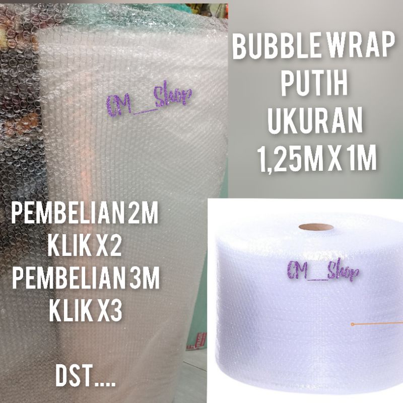 

BUBBLE WRAP 1,25mx 1 METER ( bubble wrap 1,25M x orderan per meter)