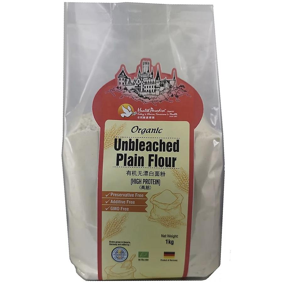 

➢ Health Paradise Organic Unbleached Plain / High Protein Flour 500g, 1kg ☟