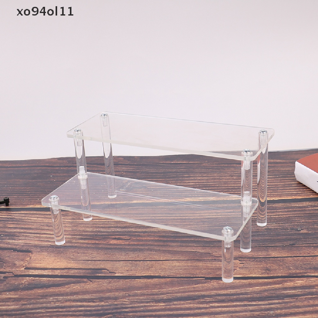 Xo Trapesium Display Stand Boneka Acrylic Display Kosmetik Rak Penyimpanan Perhiasan OL