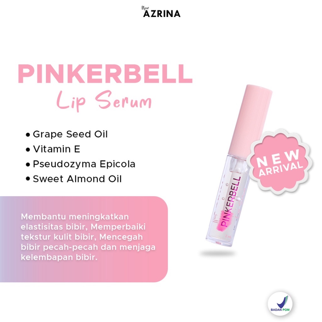 [ FREE GIFT ] Azrina Pinkerbell Lip Serum - Moisturizing Pelembab Bibir BPOM