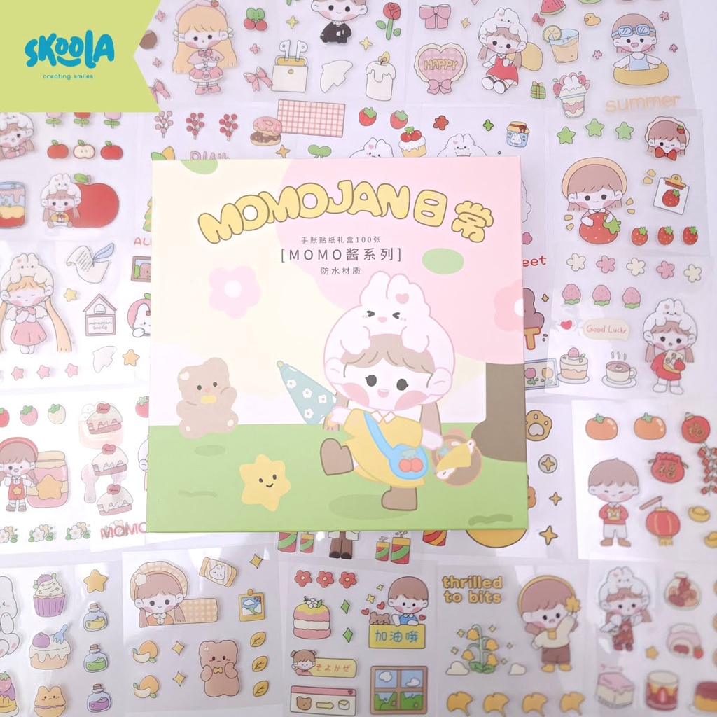 Skoola Stiker Momo Anak Remaja Sticker Aesthetic Lucu Waterproof