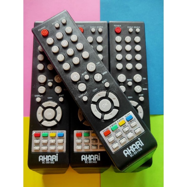 Remote TV LED LCD AKARI Original Grade langsung pakai. tombol empuk